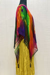 Art Wear by Dilemma Vital Inspired Silk Georgette Beaded Poncho