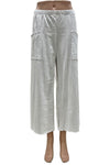 Cotton Lani Patch Pocket Crop Pant in White Style ST410