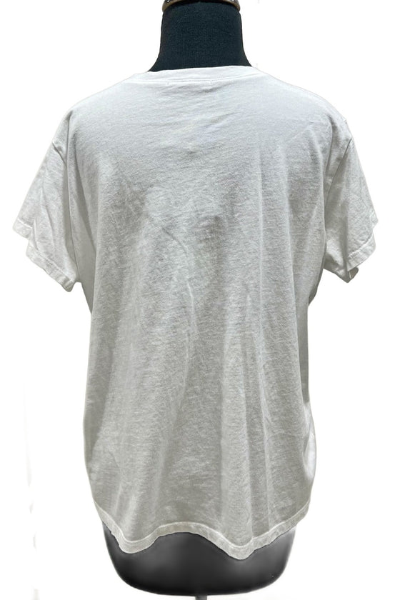 Cotton Lani Relax V Tee in White Style J165