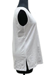 Dolcezza Essential Basics White Tunic Tank Knit Pullover Style 24505
