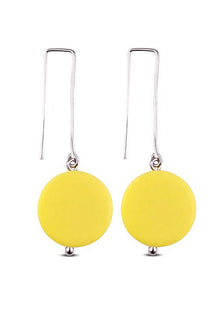  Frank Ideas Yellow Disk Earrings