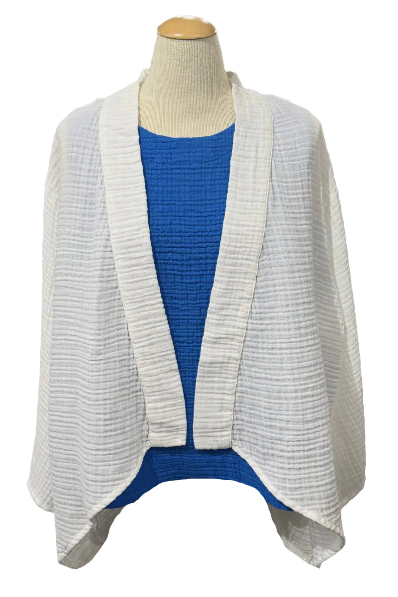 Kozan Gauze Kendall Bolero Jacket in White – Missouri Bluffs