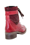 Dromedaris Kara Print Leather Boot in Red