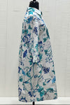 Perlavera Printed Clara 3/4 Sleeve Missy Fit Midi Dress in Ivy Aqua