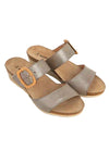 Naot Footwear Magic Luxe Sandal in Titanium Leather