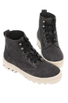 Naot Canoe Boot in Black Embossed Suede