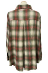 Betty Hadikusumo W H Crop Shirt in Green and Red Plaid