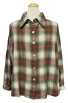 Betty Hadikusumo W H Crop Shirt in Green and Red Plaid