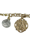 Andrea Barnett 5 Bronze Medals and Gemstones on Vintage Chain Bracelet 0-5RM-VCGA