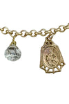 Andrea Barnett 5 Bronze Medals and Gemstones on Vintage Chain Bracelet 0-5RM-VCGA