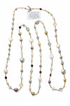 Andrea Barnett Gemstones & Freshwater Pearls on African Heishi Beads 7-MLT-PRL