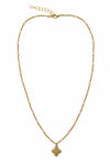 Andrea Barnett Tiny Bronze 4-Way Cross on African Heishi W/Rose Quartz 7-RM83-HRQ