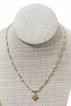 Andrea Barnett Tiny Bronze 4-Way Cross on African Heishi W/Rose Quartz 7-RM83-HRQ
