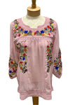 Anu by Natural Fashions Blush Embroidered Blouse