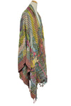 Anu by Natural Fashions Center Piece Embroidered Wool Ruana