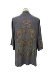 Anu by Natural Fashions Embroidered Duster in Black Style 21442