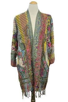  Anu by Natural Fashions Embroidered Wool Duster in Center Piece