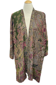  Anu by Natural Fashions Reversible Rayon Duster in Olive