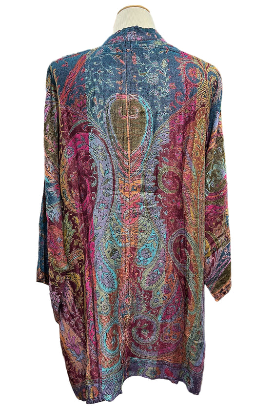Anu by Natural Fashions Reversible Rayon Duster in Passion Fruit
