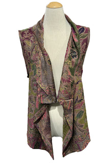  Anu by Natural Fashions Reversible Rayon Vest in Olive