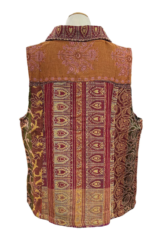 Anu by Natural Fashions Reversible Wool Vest in Paris