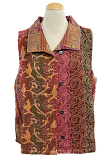  Anu by Natural Fashions Reversible Wool Vest in Paris