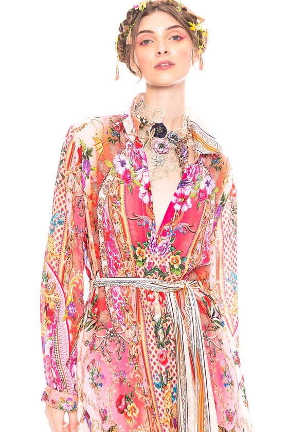 bohemian peach dress Estefania Long Dress