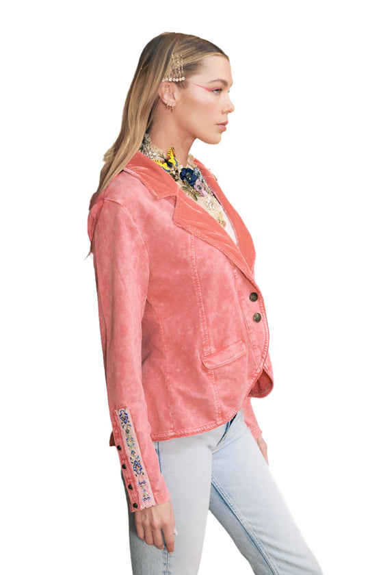 Aratta Clothing Colonel Jacket in Rose ED23J638