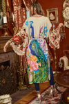 Aratta Clothing Fantasy Kimono in Soft Moon Peacock