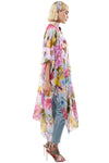 Aratta Clothing Roman Holiday Hand Beaded Kimono in Sky Floral Style ED24A63