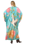 Aratta Clothing The Legend of the Crane Kimono Maxi Kimono in Vintage Emerald