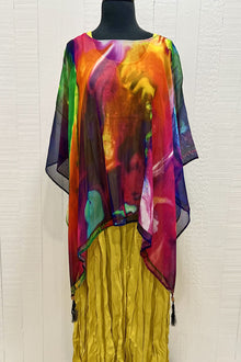  Art Wear by Dilemma Vital Inspired Silk Georgette Beaded Poncho