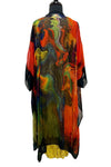 Art Wear by Dilemma Vital Inspired Silk Georgette Kimono and Scarf NNK-101-VI