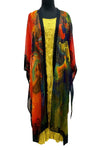 Art Wear by Dilemma Vital Inspired Silk Georgette Kimono and Scarf NNK-101-VI