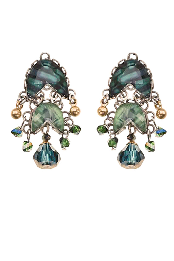 Ayala Bar Silvenia Earrings R2331 Emerald Reflection Collection