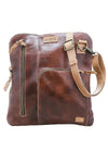 Bed Stu Aiken Crossbody Bag in Teak Oats Rustic Leather