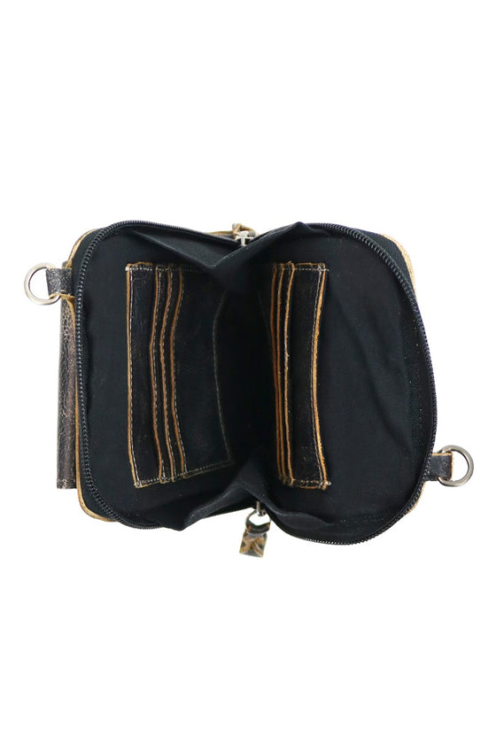 Bed Stu Alelike Crossbody Phone Holder in Black Lux Leather A450319-BKLX