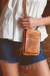 Bed Stu Alelike Crossbody Phone Holder in Tan Rustic Leather A450319-TNRS