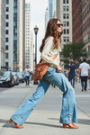 Bed Stu Venice Beach Crossbody Bag In Tan Rustic Leather
