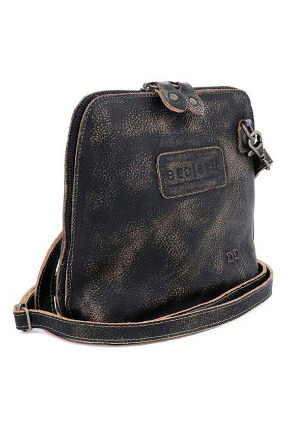 Bed Stu Ventura Crossbody in Black Hand Washed Leather A450177-BKHW
