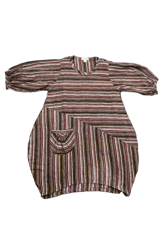 Betty Hadikusumo Bubble Tunic in Fall Stripes