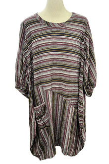  Betty Hadikusumo Bubble Tunic in Fall Stripes