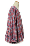 Betty Hadikusumo Diana Crop Top in Pink and Red Flannel