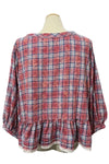 Betty Hadikusumo Diana Crop Top in Pink and Red Flannel