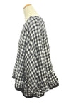 Betty Hadikusumo Diana Crop Top with Lace in Black and White Check