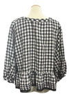Betty Hadikusumo Diana Crop Top with Lace in Black and White Check