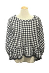 Betty Hadikusumo Diana Crop Top with Lace in Black and White Check