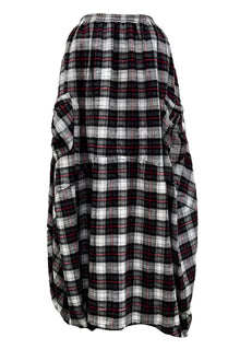  Betty Hadikusumo Flannel Bobby Skirt in Black, Red & White Plaid