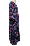 Betty Hadikusumo Flannel Bobie Dress in Navy Plaid