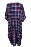 Betty Hadikusumo Flannel Bobie Dress in Navy Plaid